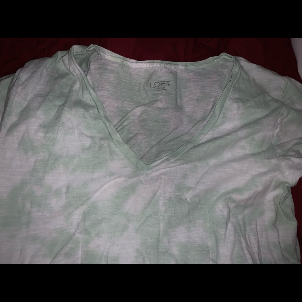 Loft tie dye green shirt size large worn once